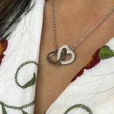 Double Heart Link Necklace with Gift Box