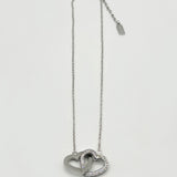 Double Heart Link Necklace with Gift Box