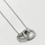 Double Heart Link Necklace with Gift Box