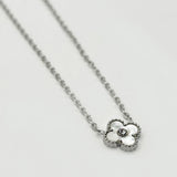 Mini Clover Necklace in Silver White with Gift Box