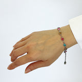 Round Crystal Bracelet in Multi - Gift Boxed