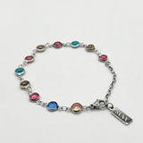 Round Crystal Bracelet in Multi - Gift Boxed