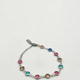 Round Crystal Bracelet in Multi - Gift Boxed