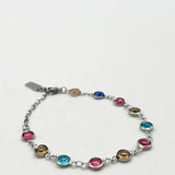 Round Crystal Bracelet in Multi - Gift Boxed