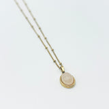 Pink Stone Pendant Necklace - Gift Boxed