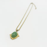 Green Stone Pendant Necklace - Gift Boxed