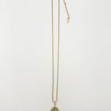 Green Stone Pendant Necklace - Gift Boxed