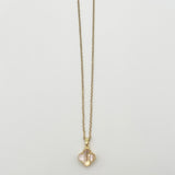 Blush Clover Crystal Pendant Necklace - Gift Boxed