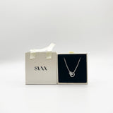 Double Ring Diamante Bracelet In Silver - Gift Boxed