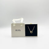 Double Ring Diamante Bracelet In Gold - Gift Boxed