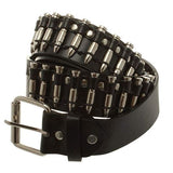 Black Bullet Belt with Metal Bullets