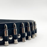 Black Bullet Belt with Metal Bullets