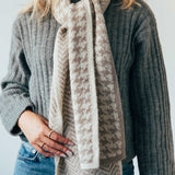 Houndstooth and Herringbone Double Sided Scarf