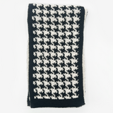 Houndstooth and Herringbone Double Sided Scarf