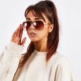Classic Aviator Sunglasses with Metal Frames
