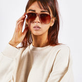 Classic Aviator Sunglasses with Metal Frames