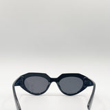 Structured angular frame cat eye sunglasses