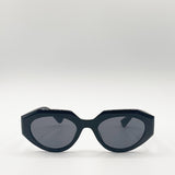 Structured angular frame cat eye sunglasses