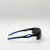 Outdoor Sports Racer Sunglasses in Multi Blue with Hard Case