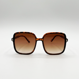 Oversized Retro Square Sunglasses in Tortoiseshell