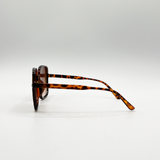 Oversized Retro Square Sunglasses in Tortoiseshell