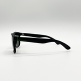 Matte Wayfarer Sunglasses in Black with Case - Polarised
