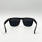 Matte Wayfarer Sunglasses in Black with Case - Polarised