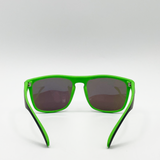 Matte Wayfarer Sunglasses with Case - Polarised With Blue Mirrored Lens