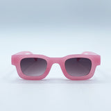 Chunky Square Frame Sunglasses in Pink