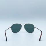 Gold Frame Aviators with Khaki Lenses