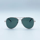 Gold Frame Aviators with Khaki Lenses