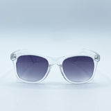 SVNX Clear Wayfarer Sunglasses with Graded Grey Lenses