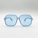 Granny Vintage Style Lightweight Frame Sunglasses in Blue