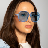 Granny Vintage Style Lightweight Frame Sunglasses in Blue