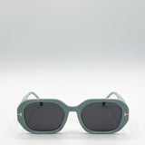 Oval Sunglasses with Wide Arm in Mint