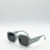 Oval Sunglasses with Wide Arm in Mint