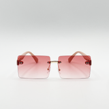 Square Frameless Sunglasses with Ombre Lens