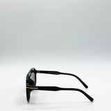 Oversized Navigator Sunglasses in Black