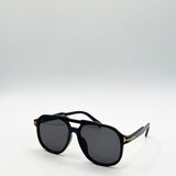 Oversized Navigator Sunglasses in Black