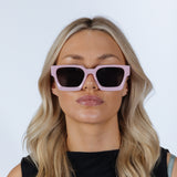 Square Retro Pink Sunglasses