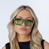 Square Retro Mint Green Sunglasses