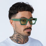 Square Retro Mint Green Sunglasses