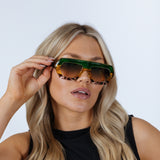 Cross-Border Flat Sunglasses in Multi Print