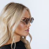 Diamond Shape Sunglasses in Brown Blue