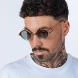 Diamond Shape Sunglasses in Brown Blue