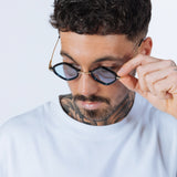 Diamond Shape Sunglasses in Black Blue