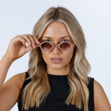 Diamond Shape Sunglasses in Nude