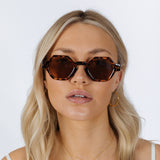 Round Hexagon Sunglasses in Tortoiseshell
