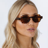 Round Hexagon Sunglasses in Tortoiseshell