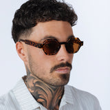 Round Hexagon Sunglasses in Tortoiseshell